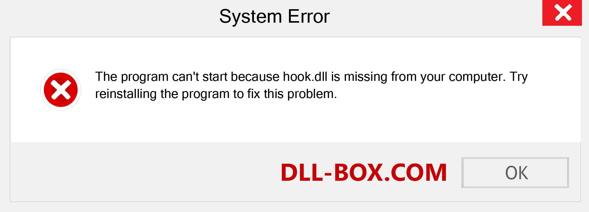 hook.dll file is missing?. Download for Windows 7, 8, 10 - Fix  hook dll Missing Error on Windows, photos, images